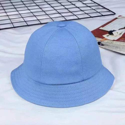 Children's yellow hat Japanese-style wide brim small round kindergarten primary school fisherman's hat bucket hat parent-child logo