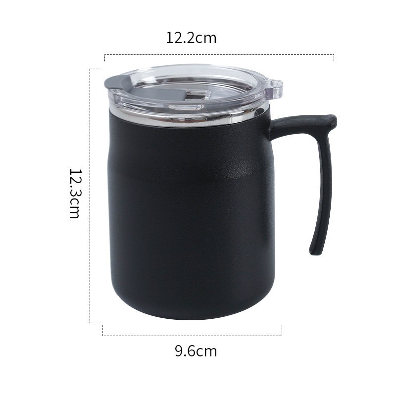 304 taza de acero inoxidable de alto valor de la cara de los estudiantes de oficina taza de agua doméstica de lujo ligera taza de paja de aislamiento térmico de alta calidad