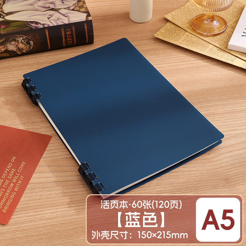 Este cuaderno de hojas sueltas B5 se puede desmontar para reemplazar el núcleo, la portada de las hojas sueltas PP respetuosas con el medio ambiente no presiona el libro de bobinas engrosadas a Mano.