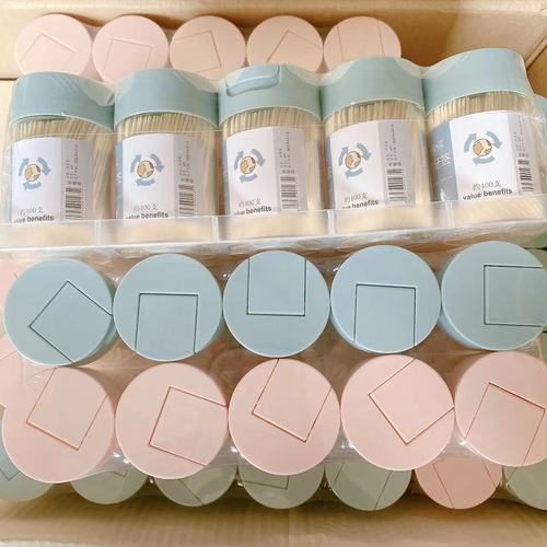 Toothpicks household portable toothpick jar toothpicks 400 barrels bamboo toothpicks catering hotel toothpick box 2 yuan department store