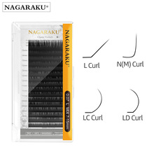 NAGARAKU单根圆毛嫁接睫毛N L LC LD混合装欧美芭比翘D+假睫毛