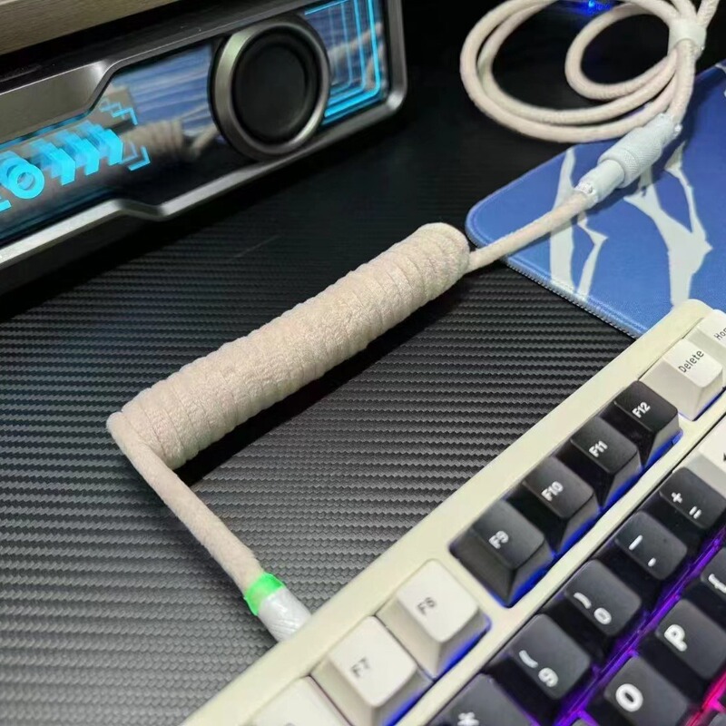 8K磁気軸メカニカルキーボードケーブル、フランジ付きぬいぐるみキーボードケーブル、航空プラグケーブル、スプリングケーブル、カスタムケーブル、ゲームデータケーブル|undefined