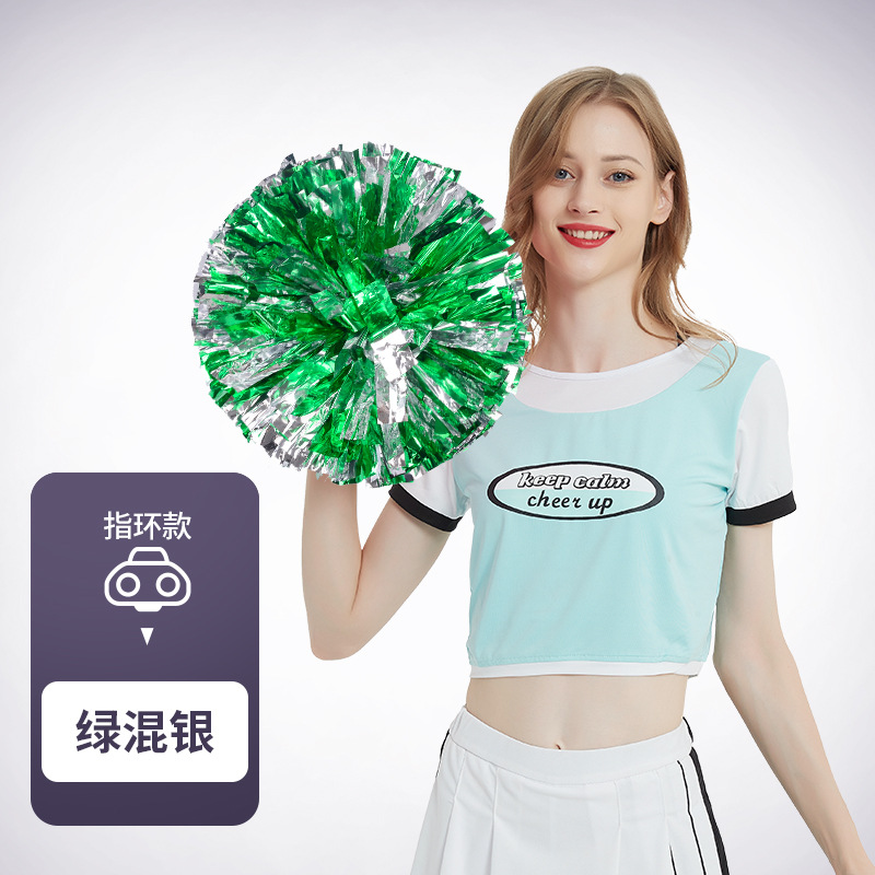 Flor bola de la flor porristas bola de la flor de la mano que sostiene la flor juegos de deportes mano que sostiene apoyos alegría apoyos en stock