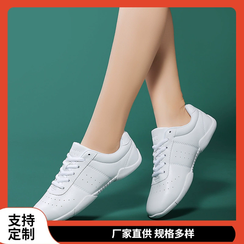 ✅ Однотонные кроссовки для фитнеса и танцев, обувь для соревнований по аэробике, тренировочные кроссовки для чирлидинга, мужские и женские белые соревновательные кроссовки оптом