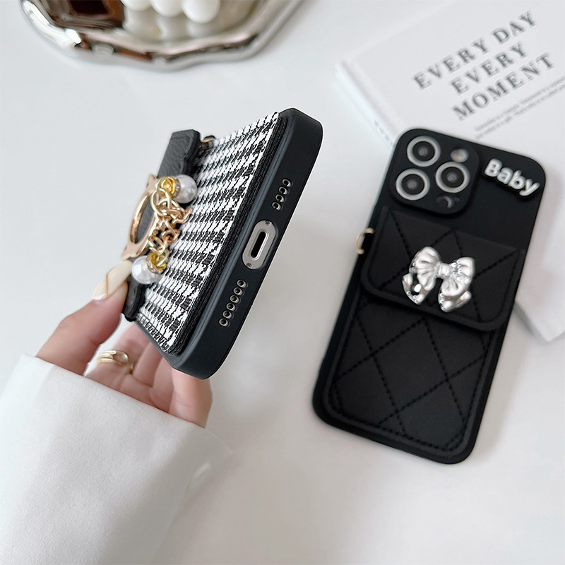 Protective Phone Case With Bow Lanyard For Iphone Models_voghion.com