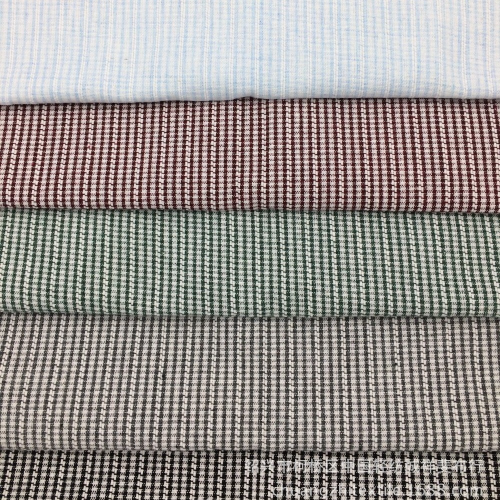 女装提花面料衬衫格子布朝阳格梭织先染布淘现货民族风布料轻纺城