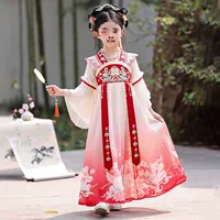 Костюм для выступлений в китайском стиле Hanfu для девочек, новый летний детский костюм Тан в древнем стиле, платье в древнем костюме супер феи для маленькой девочки.