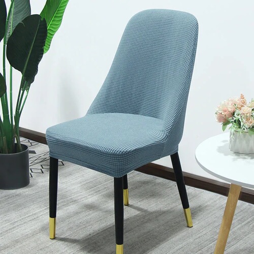 New curved backrest chair cover, seat cushion, one-piece elastic semi-circular home dining chair cover, swastika stool cover, cross-border