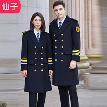 男女售楼部酒店礼宾制服冬装夹棉加厚毛呢大衣外套中长款保安工服