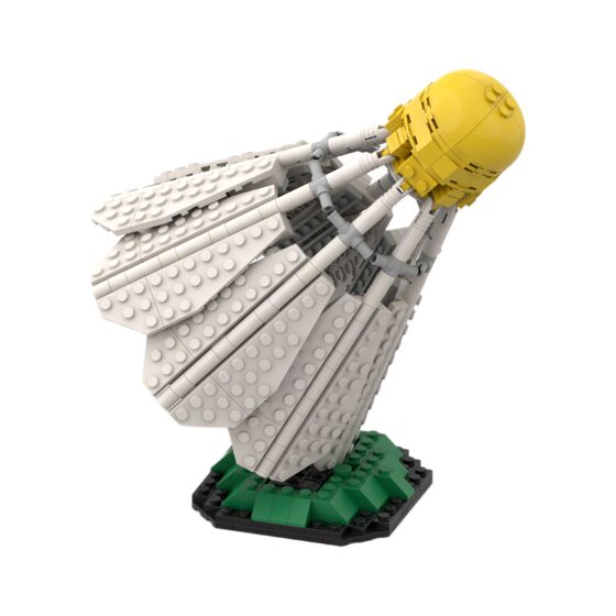 MOC Small Particle Building Blocks Internet Celebrating Size Badminton Piece Building Blocks Assembled Model Ornaments Toy Gift