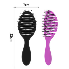 亞馬遜弧形美發大彎梳防靜電按摩排骨梳男士油頭梳子捲髮造型梳