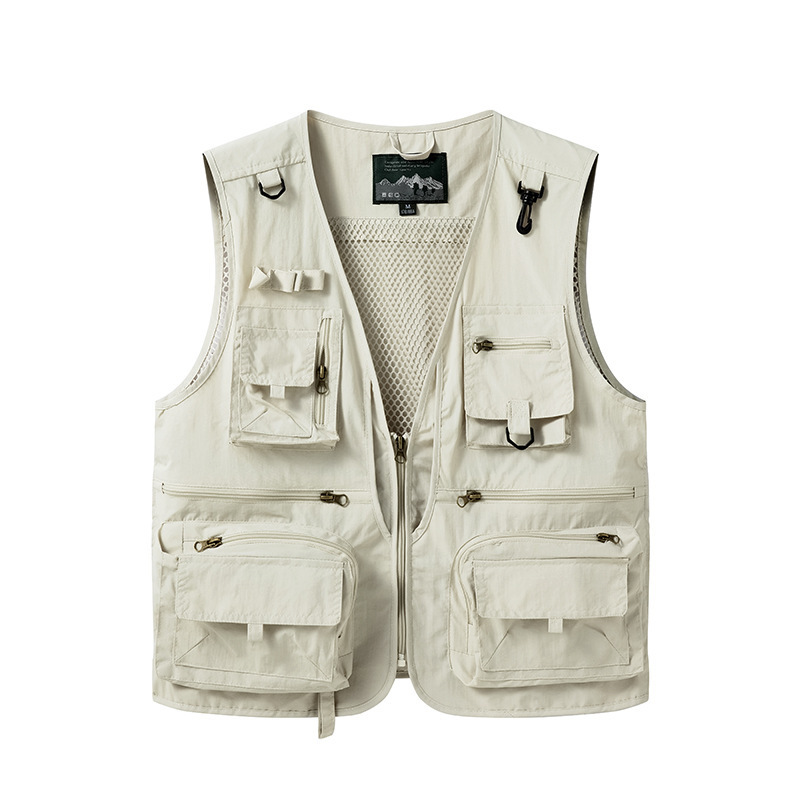 Spring and Autumn New Mesh Quick-drying Vest Men's Casual Outdoor Multi-bag Fishing Photography Vest 8512