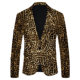 2023 new foreign trade Men's polka dot printed casual suit jacket British fashion slim suit