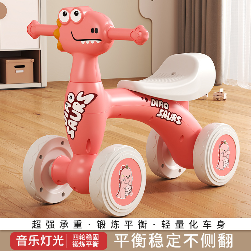 Coche de equilibrio para niños de 1 a 3 años de edad sin pedal patineta 2024 nuevo para bebés y niños pequeños para introducir patineta de cuatro ruedas