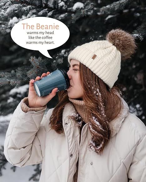 Bola de punto con giros de masa frita, gorro cálido de lana de punto sin cornisa, gorro de traje para padres e hijos adultos_voghion.com