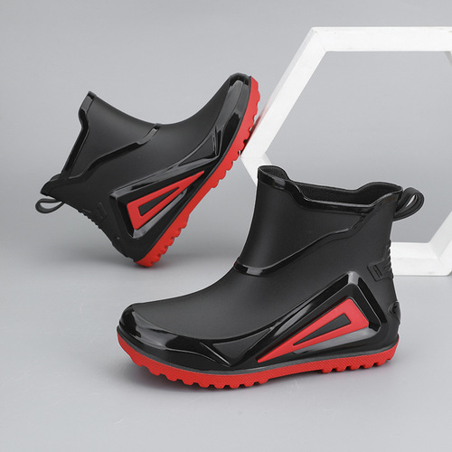 Children's Rain Boots, Cross-Border Fashion, Korean Style, Thick Sole, Slip-Resistant, Outdoor, Versatile, Waterproof Rubber Shoes for Boys and Girls
