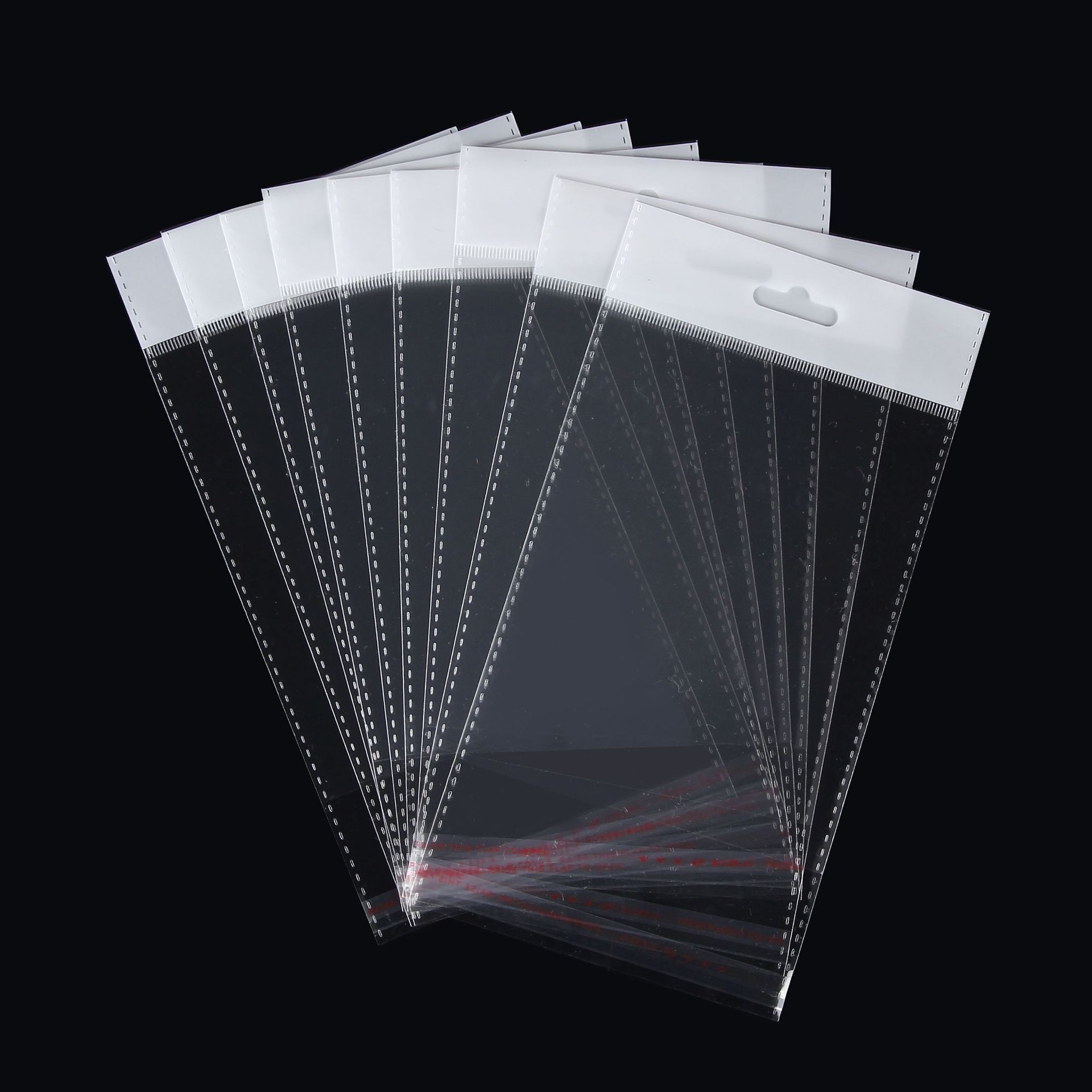 大号透明白色挂孔卡头袋 自粘袋opp袋自封袋 玩具童装拖鞋包装袋