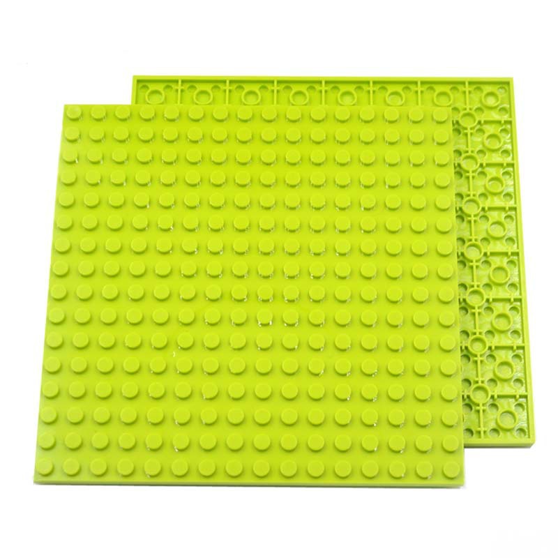 Placa inferior de bloques de construcción de partículas pequeñas de doble cara de bricolaje 32x32 puntos para construir un piso universal de 16*16 orificios 91405 base