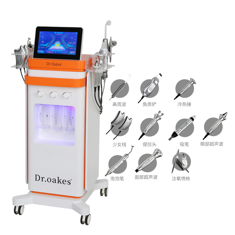 Equipo de belleza multifunción V10 de burbujas grandes 15 en 1 introducción de agua limpieza e hidratación salón de belleza de comercio exterior manejo de la piel