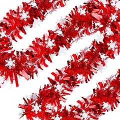 2m クリスマススノーフレークカラーストリップクリスマスツリーデコレーションアクセサリーファークラフトラテアート学校幼稚園雰囲気アレンジメント