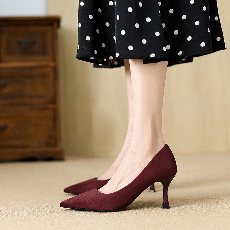 Huilia Leopard Print High Heels Women, Shallow Mouth, Thin New Style, Elegant Small Heel, French Pointed Toe Single_voghion.com