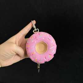 新款驴家甜甜圈包挂件轻奢小众皮挂饰拼接包包挂件包包
