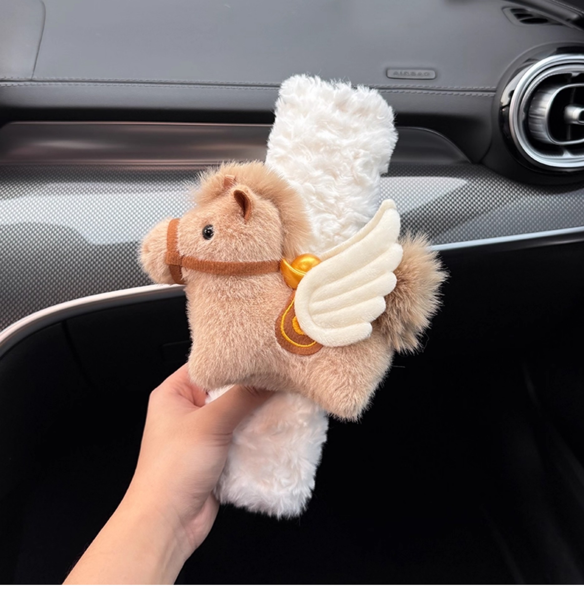 Get Rich Quickly Car Seatbelt Shoulder Pads Decorative Anti-Wear Clothing Cute High-End Feel Creative for Women a Pair for Couples