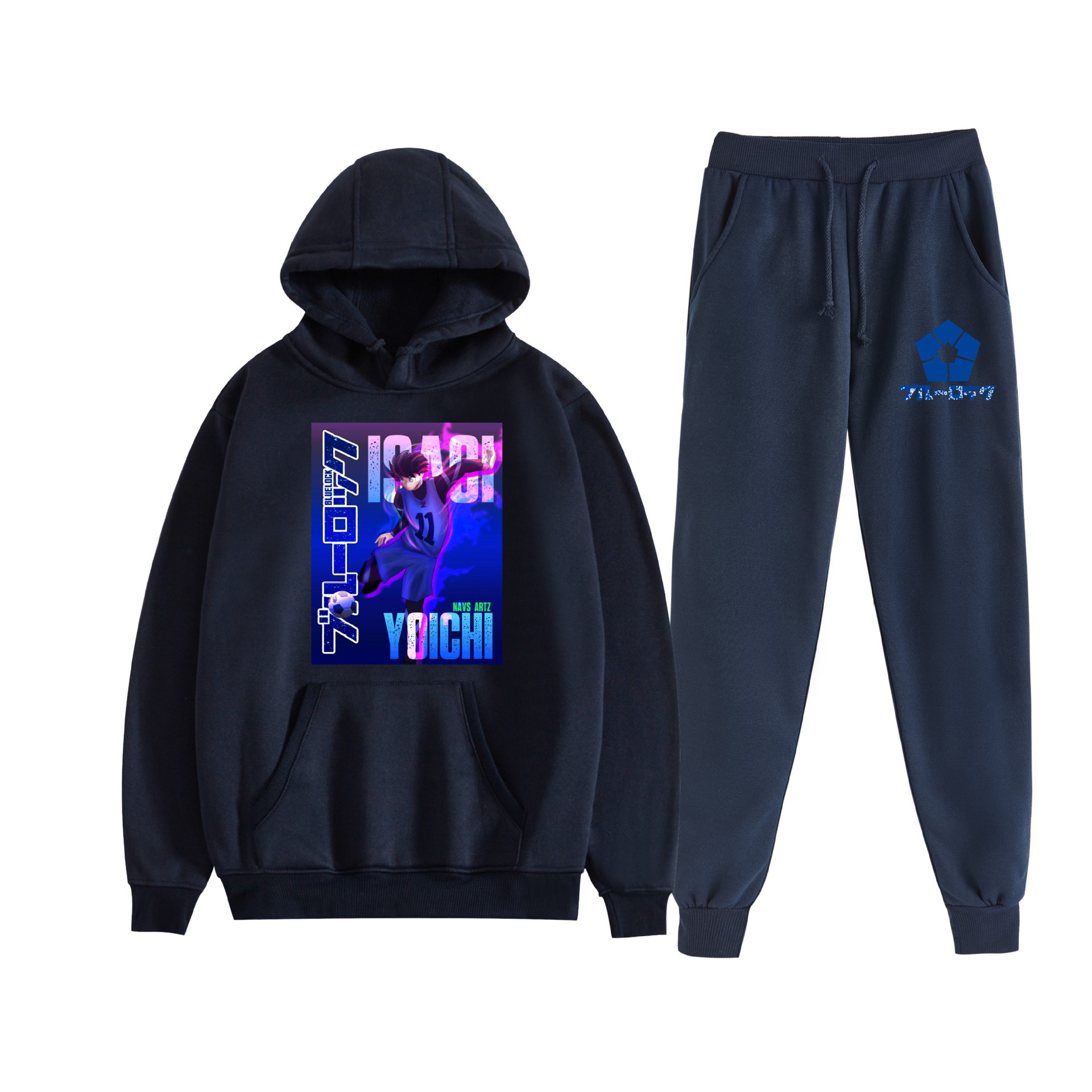 Europa y América Otoño Invierno BLUE LOCK Blue Prison Hombres y mujeres Deportes de ocio más suéter con capucha de terciopelo al por mayor