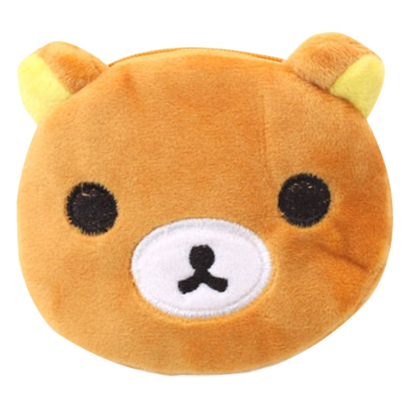 Estilo coreano INS de dibujos animados moneda monedero femenino lindo estudiante portátil mini felpa auricular bolsa clave