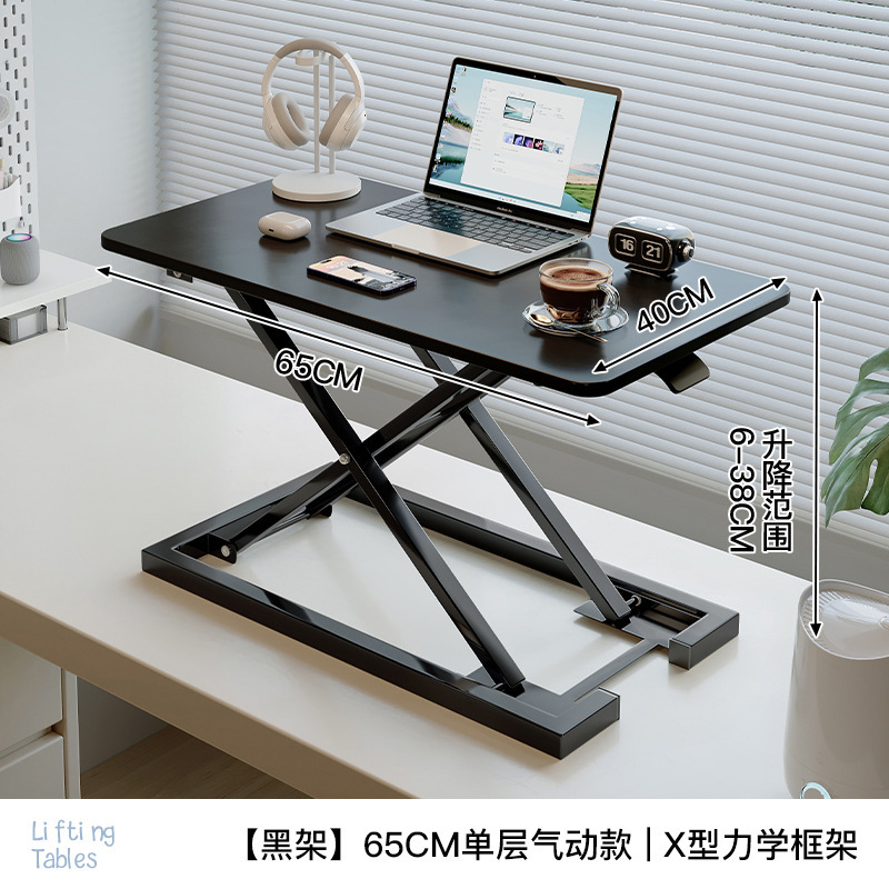 Escritorio de pie, se puede levantar y ajustar, escritorio de computadora portátil, soporte de computadora portátil, mesa de trabajo plegable, aumento de escritorio