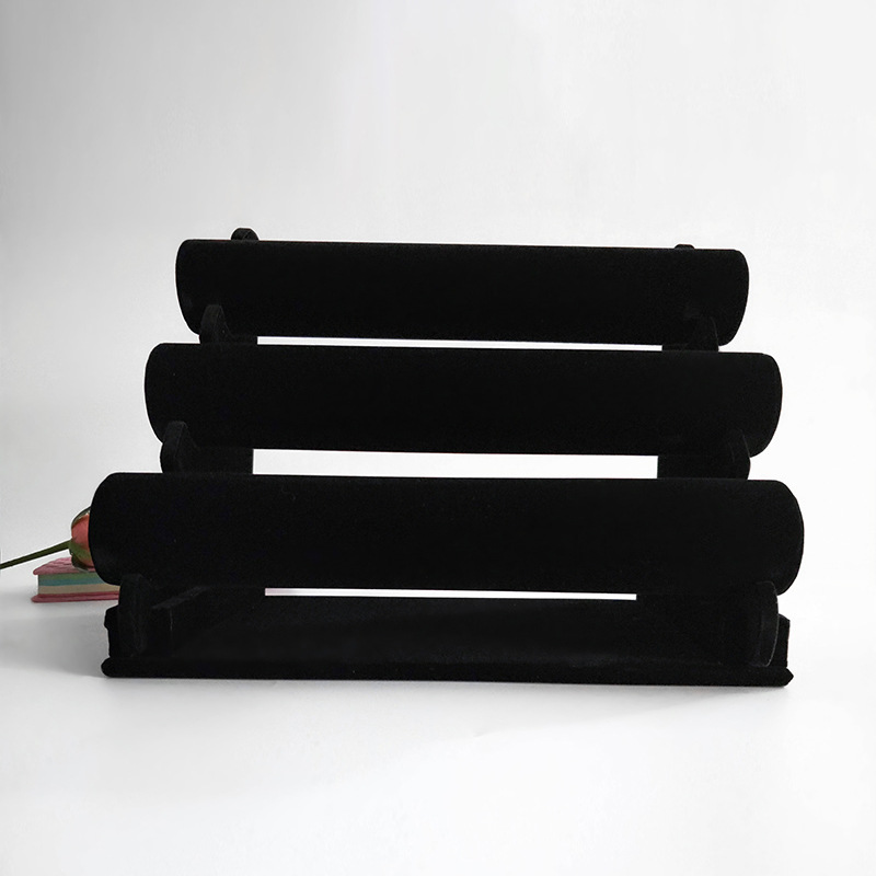 絨布單層手鐲架三層手鍊架手錶展示道具手串發圈頭繩首飾架飾品架