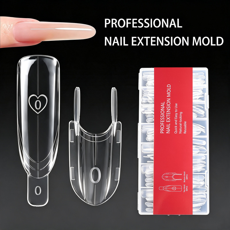 120 heart-shaped oval sandwich nail molds can quickly extend nails and are reusable 120 heart-shaped oval sandwich nail molds can quickly extend nails and are reusable