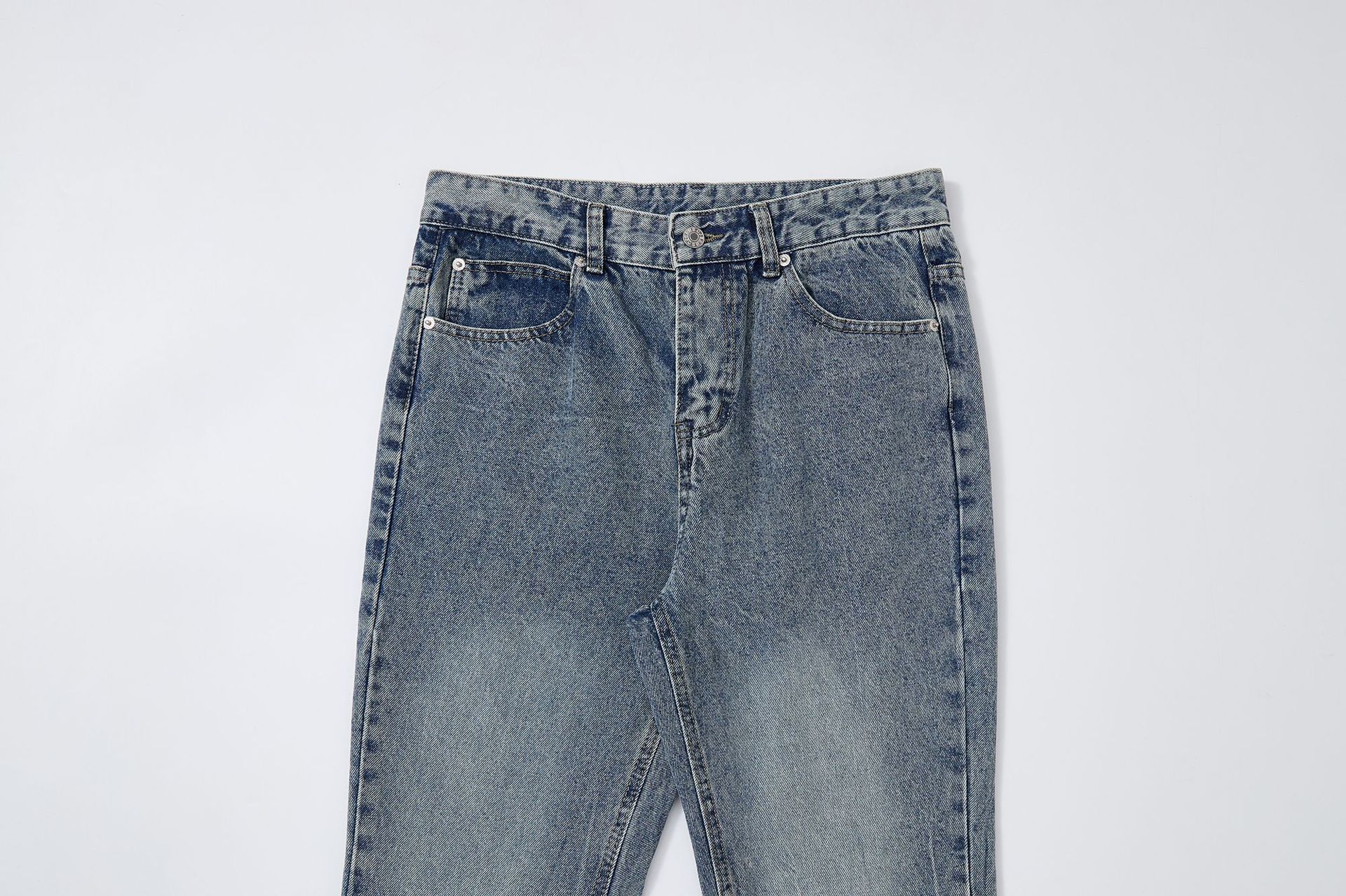 2025 Spring Summer New Loose Straight Jeans Men Elastic Lycra Fabric Denim Trousers Plus Size Casual Pants Male Fashion Clothing_mkmklike.com