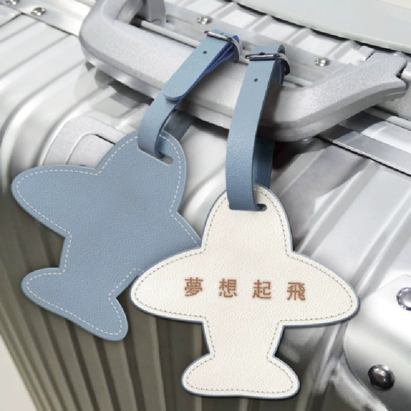 Багажная бирка в форме самолета, двухцветная кожаная бирка для багажа, бирка для регистрации