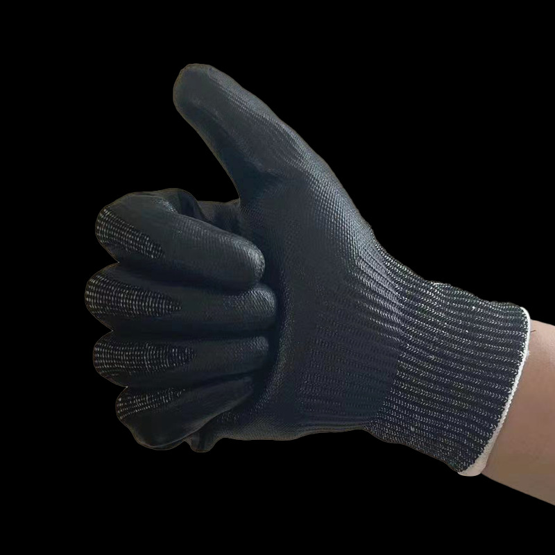 Guantes anticorte de cinco niveles anti-desgaste caucho nitrilo sitio de construcción trabajo protección laboral anti-arañazos productos genuinos Hombres transpirable antideslizante durable