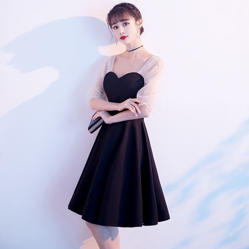 2025 Black Evening Dress for Women, Suitable for Banquets and Everyday Wear, for Socialites, Petite Women, Birthdays, Students, Graduation Dresses, and Dresses 2025 Black Evening Dress for Women, Suitable for Banquets and Everyday Wear, for Socialites, Petite Women, Birthdays, Students, Graduation Dresses, and Dresses