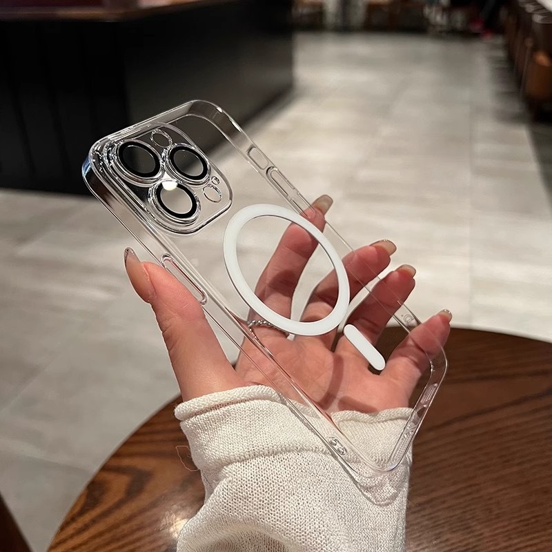 Apple 16promax 落下防止レンズフィルム保護カバーに適した黄変しない透明シェル オールインクルーシブ PC ハードシェル磁気吸引 15|undefined