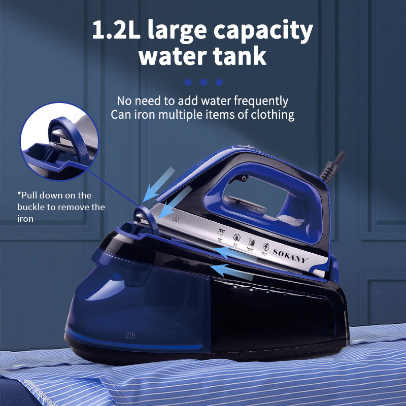 Cross-border SOKANY188 large water tank steam iron portable iron Steam Iron