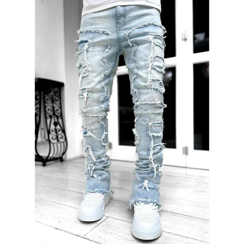 Stretchy Vintage Be Stacked Jeans For Men Premium Raw|undefined