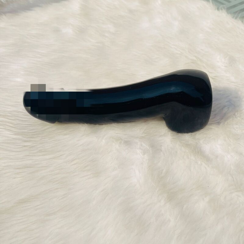 天然水晶黑曜石水晶按摩棒摆件 图 8