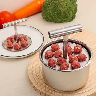 不锈钢压肉丸神器家用手压式丸子厨房摆摊寿司鱼丸肉丸包饺子器