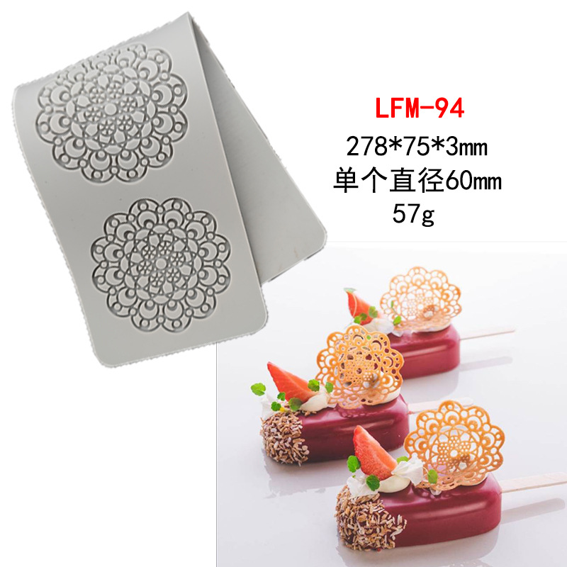 Nuevo en stock Daisy Lotus caleidoscopio fondant LACE pad DIY hornear decoración molecular cocina impresión molde