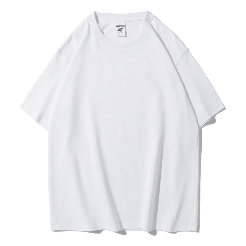 AG280g хлопок тяжелый плечо с круглым вырезом с короткими рукавами футболка на заказ свободная приливная футболка футболка на заказ логотип