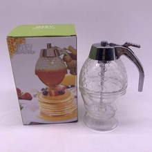 跨境蜂蜜专用壶钻石款蜂蜜罐挤压瓶尖嘴蜂蜜瓶蜜糖果酱按压分发