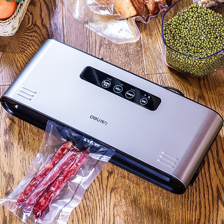 Deli automática pequeña máquina de envasado al vacío húmedo y seco sellado de alimentos máquina de envasado al vacío del hogar máquina de preservación