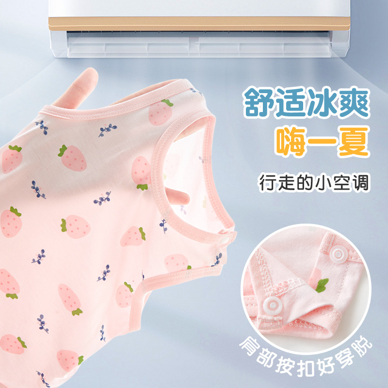 Baby overcoat de verano recién nacido sin mangas delgado triángulo bolsa de pelusa para hombres y mujeres pijamas de verano ropa de bebé