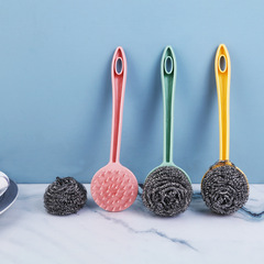 希藝歐帶柄塑絲清潔刷不粘油棕毛洗鍋刷杯刷清潔刷多款式廠家批發