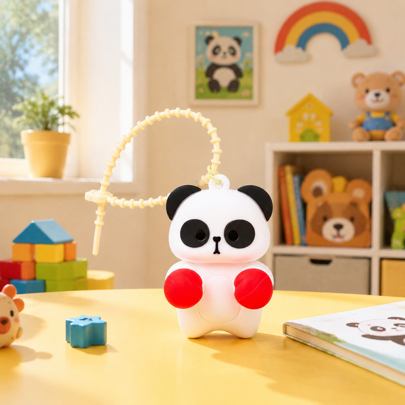 Cute Animal Boxer Squishy Keychain Cartoon Panda Stress Relief Toy Student Backpack Pendant Small Gift