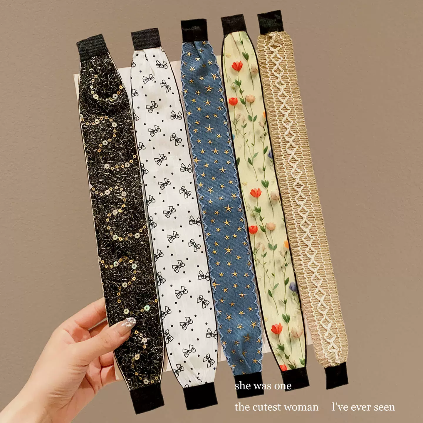 Fashionable headband with velcro, cute bangs