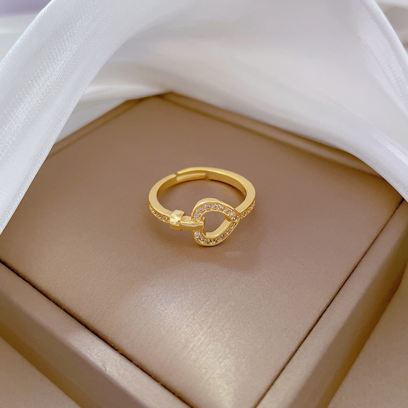 Adjustable Full Diamond Love Ring For Couples Simple Jewelry_voghion.com